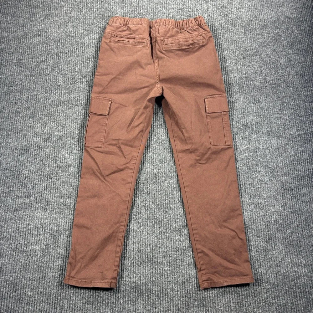 Cat & Jack Cargo Pants Kids Size 14 Brown Tapered Elastic Waist Drawstring